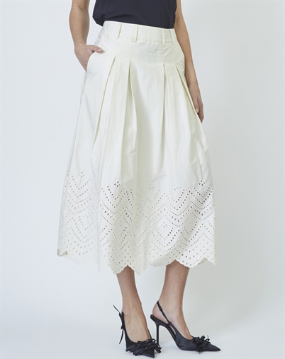 Co'Couture - Poppy CC Anglaise Nederdel - Bone
